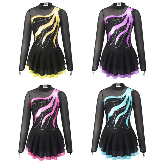 Tävlingsklänning - Dubbel kjol med swirl